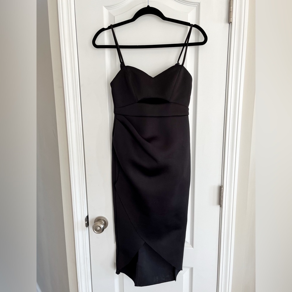 Black Cutout Midi Dress